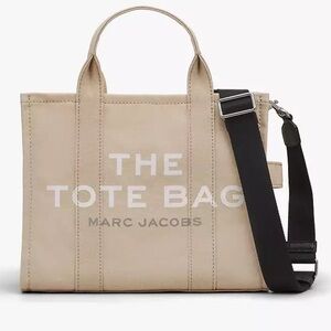Marc Jacobs Beige Tote Bag with Black Strap